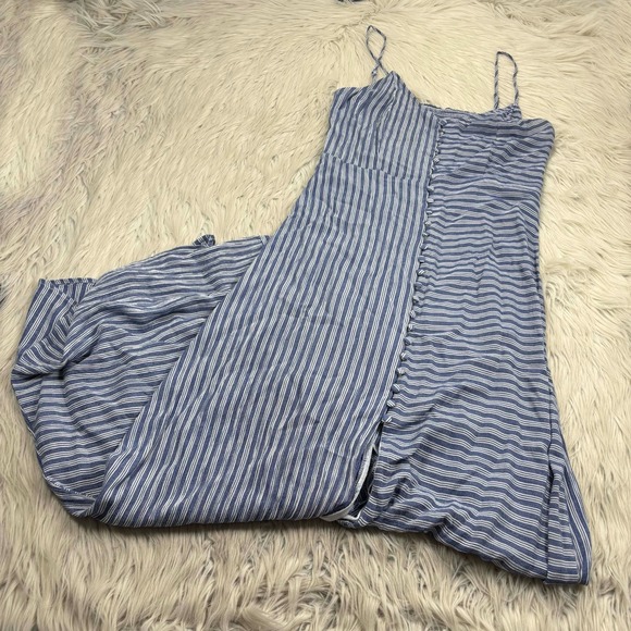 Red Carter Dresses & Skirts - Red Carter Women's US 8 Blue Striped Button Front Maxi Dress Coverup Resort Beac